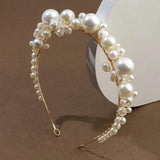 Vintage Bridal Tiara Pearl Crown Headband Wedding Hair Accessories
