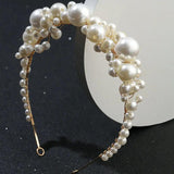 Vintage Bridal Tiara Pearl Crown Headband Wedding Hair Accessories