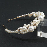 Vintage Bridal Tiara Pearl Crown Headband Wedding Hair Accessories