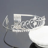 Copper Crystal Rhinestone Bride Crown for Girls