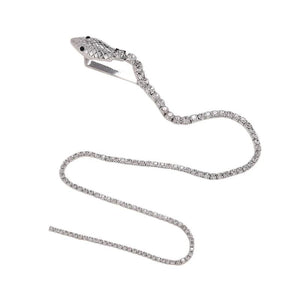 Geometric Snake Hairpin Crystal Headband Hair Clip