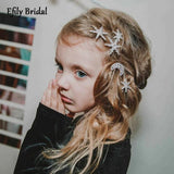 Rhinestone Hair Clips Set for Girls Snowflake Crystal Hairpins Women