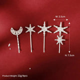 Rhinestone Hair Clips Set for Girls Snowflake Crystal Hairpins Women