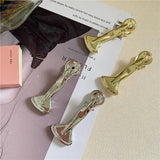 Smooth Bone Metal Hair Clip Punk 90s 2000s