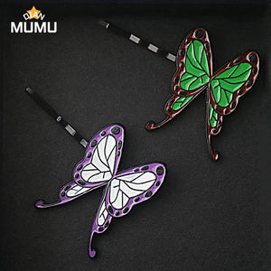 Demon Slayer Kimetsu no Yaiba Hair Pins Shinobu Giyuu Butterfly Hairpin