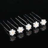 5 Pcs Crystal Pearl Bridal Hairpin Clips Wedding Hair Jewelry