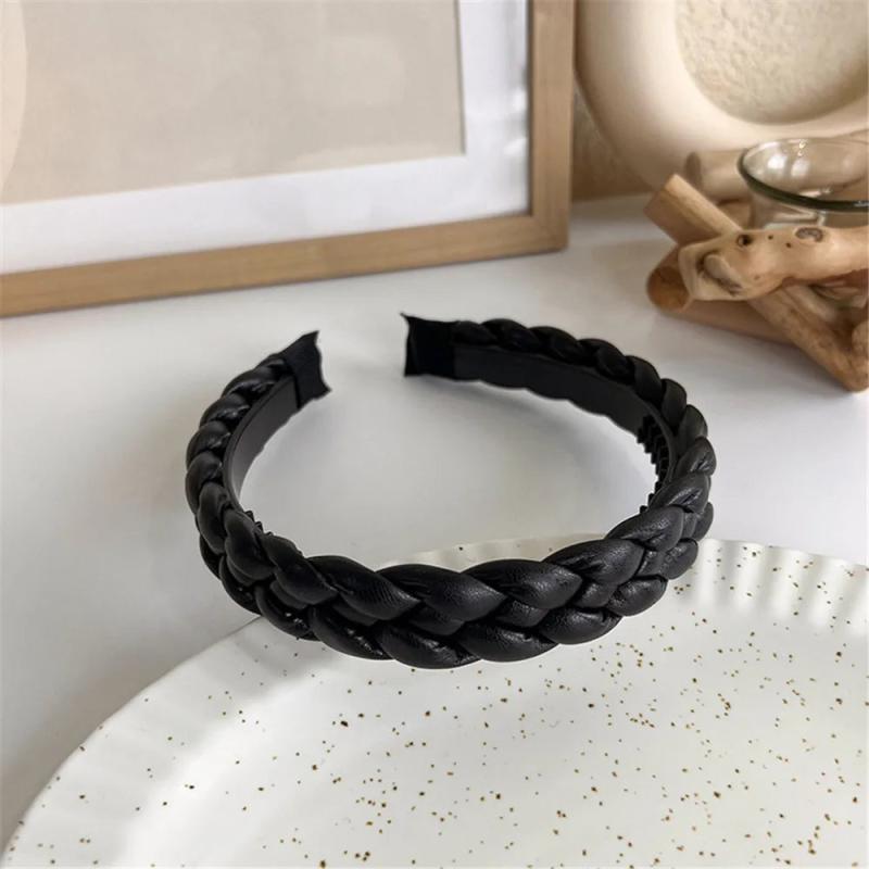 Women Wide Hairband Padded Pearl Cross Headband Girls Headwear Hair Hoop Bands