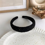 Women Wide Hairband Padded Pearl Cross Headband Girls Headwear Hair Hoop Bands