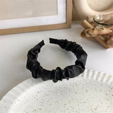 Women Wide Hairband Padded Pearl Cross Headband Girls Headwear Hair Hoop Bands