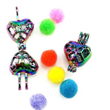 10PCS Strawberry Pearl Cage Locket Aromatherapy Pendant