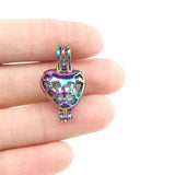10PCS Strawberry Pearl Cage Locket Aromatherapy Pendant