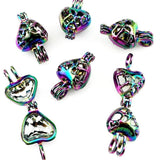 10PCS Strawberry Pearl Cage Locket Aromatherapy Pendant