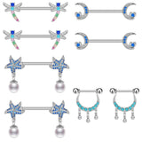Leosoxs Dragonfly Starfish Zircon Milk Nail Piercing Jewelry