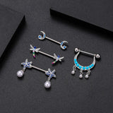 Leosoxs Dragonfly Starfish Zircon Milk Nail Piercing Jewelry