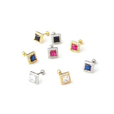 Leosoxs Stainless Steel Zircon Ear Stud Piercing Ear Accessories