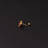 Leosoxs Stainless Steel Zircon Ear Stud Piercing Ear Accessories