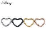 Heart Ear Gauges Plug Stainless Steel Piercing Women Wedding Jewelry