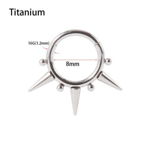 Surgica Steel Bat Septum Piercing Hinged Segment Nose Ring 16G