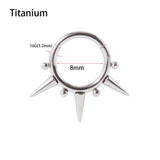 Surgica Steel Bat Septum Piercing Hinged Segment Nose Ring 16G