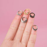 Surgica Steel Bat Septum Piercing Hinged Segment Nose Ring 16G