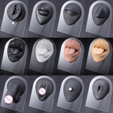 Silicone Human Ear Mouth Eye Model Piercing Display
