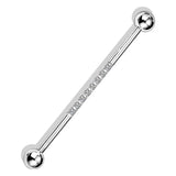 Surgical Steel Industrial Barbell Zirconium Cartilage Earring 14G Gauge
