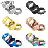 3-25mm Ear Gauges 00g Stainless Steel Tunnels Plugs Piercing Jewelry