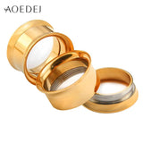 3-25mm Ear Gauges 00g Stainless Steel Tunnels Plugs Piercing Jewelry