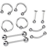 Tongue Piercing Tragus Cartilage Earring Body Jewelry Stainless Steel