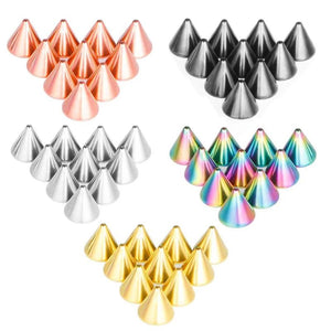 10pcs Stainless Steel Jewelry Spare Accessories DIY Replacement Balls Cones