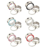 2pcs Crystal Ear Plug Tunnels Stainless Steel Gauges 3mm-25mm