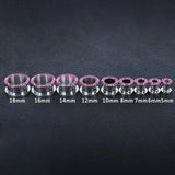 2pcs Crystal Ear Plug Tunnels Stainless Steel Gauges 3mm-25mm