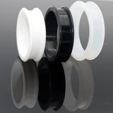 2Pcs Silicone Ear Plugs Gauges Tunnels Expander Stretcher Saddle Body Piercing