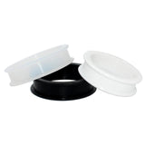 2Pcs Silicone Double Flared Ear Tunnel Plug Flesh Tunnel E
