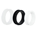 2Pcs Silicone Double Flared Ear Tunnel Plug Flesh Tunnel E