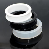 2Pcs Silicone Double Flared Ear Tunnel Plug Flesh Tunnel E