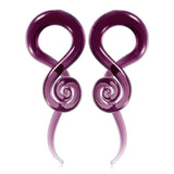 Glass Ear Weight Hanger Spiral Taper Plug Earring Gauges 5-14mm