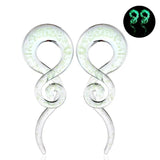 Glass Ear Weight Hanger Spiral Taper Plug Earring Gauges 5-14mm