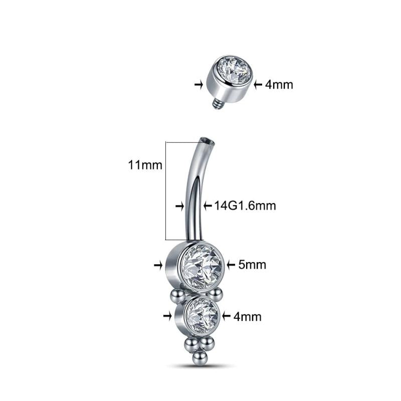 1PC 14G Surgical Steel Navel Piercing Belly Button Ring Pircing Ombligo