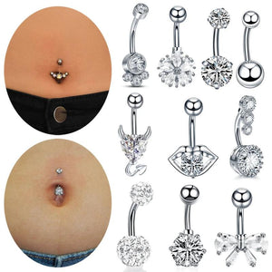 1PC 14G Surgical Steel Navel Piercing Belly Button Ring Pircing Ombligo