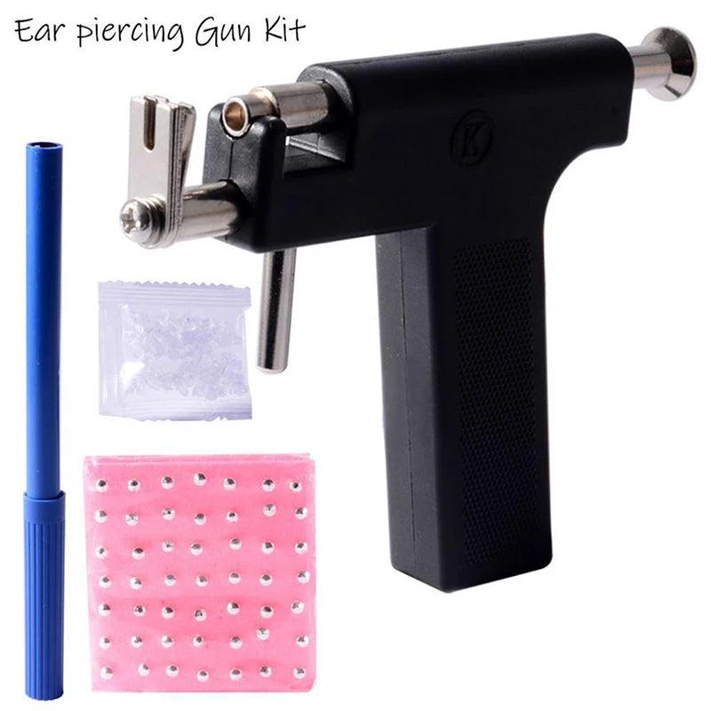 Pro Piercing Gun Machine Kit Set 98pcs Ear Studs