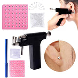 Pro Piercing Gun Machine Kit Set 98pcs Ear Studs