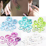 UV Acrylic Spiral Snail Tapers Ear Stretching Kit 1.6mm-10mm