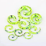 UV Acrylic Spiral Snail Tapers Ear Stretching Kit 1.6mm-10mm