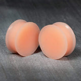 Pair Flesh Silicone Double Flare Plugs Large Gauge Ear Gauges 3mm-50mm