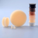 Pair Flesh Silicone Double Flare Plugs Large Gauge Ear Gauges 3mm-50mm