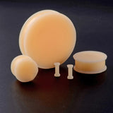 Pair Flesh Silicone Double Flare Plugs Large Gauge Ear Gauges 3mm-50mm
