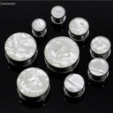 Leosoxs 2pc Stainless Steel Ear Plugs Tunnels Earrings 3-25mm Gauges Piercings
