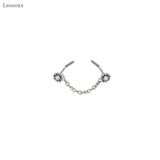 Double Nose Ring Chain Stainless Steel Jewelry 20G Nose Bone Stud