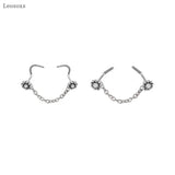 Double Nose Ring Chain Stainless Steel Jewelry 20G Nose Bone Stud
